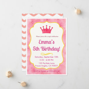 Pink Crown Birthday Invite   zazzlemade Magic