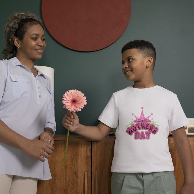 Pink Crown Happy mothers day Boys T-Shirt (Creator Uploaded)