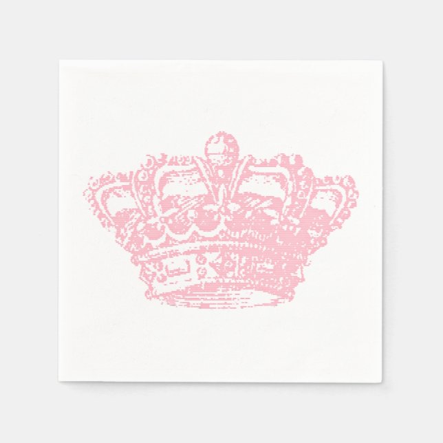Pink Crown Napkin (Front)