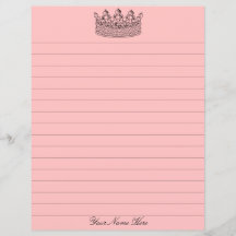Pink Crown Stationery
