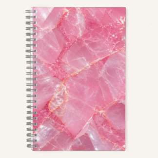 Pink Crystal Quartz Pattern Notebook