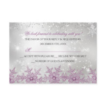 Pink Crystal Snowflake Christmas Party RSVP