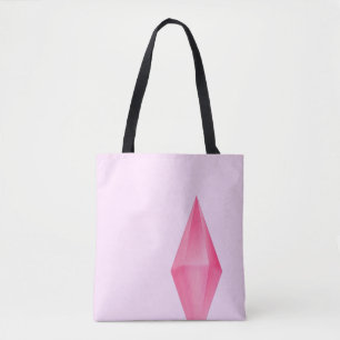 Pink crystal tote bag