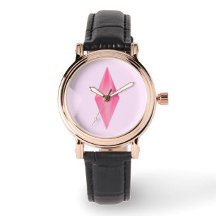 Pink crystal watch