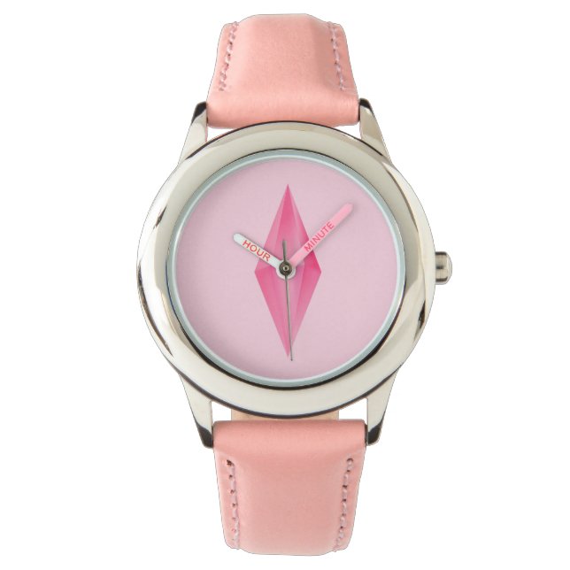 Pink crystal  watch (Front)