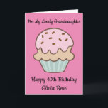 Pink Cupcake 10th Happy Birthday Granddaughter Card<br><div class="desc">Pink Cupcake 10th Happy Birthday Granddaughter Card</div>