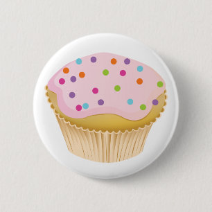 Pink Cupcake 6 Cm Round Badge