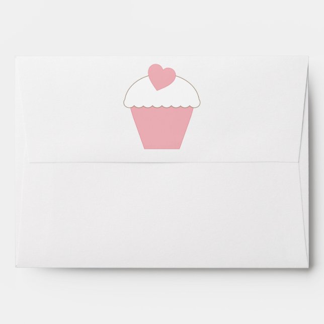 Pink Cupcake and Dots Envelopes (Back (Top Flap))