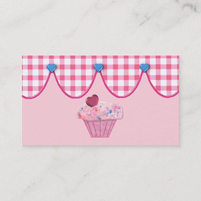 Pink Cupcake Bakery Business Card (Back)