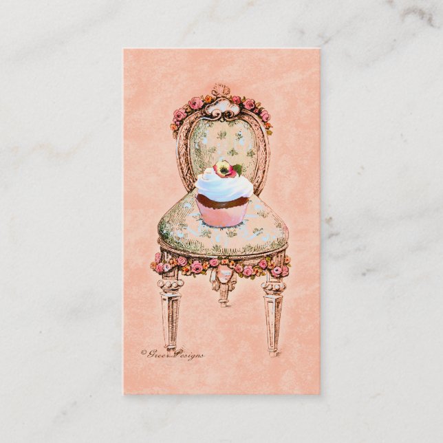 Pink Cupcake Bakery Business Profile Card (Front)