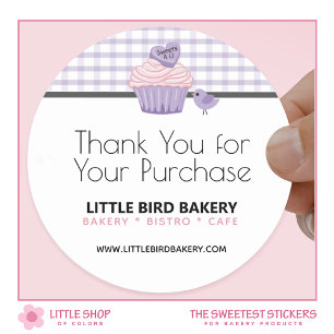 Pink Cupcake Bakery Classic Round Sticker