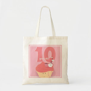Pink Cupcake Birthday   Basic Tote Bag