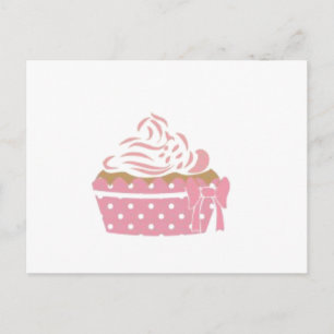 Pink Cupcake Birthday Postcard