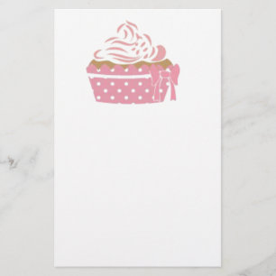Pink Cupcake Birthday Stationery