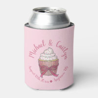 Pink Cupcake Bow Sprinkles Wedding Bridal Shower