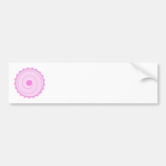 Pink Cupcake. Bumper Sticker (Front)