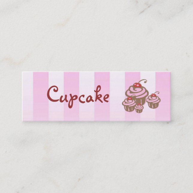 Pink Cupcake Business Cards - Customised (Front)