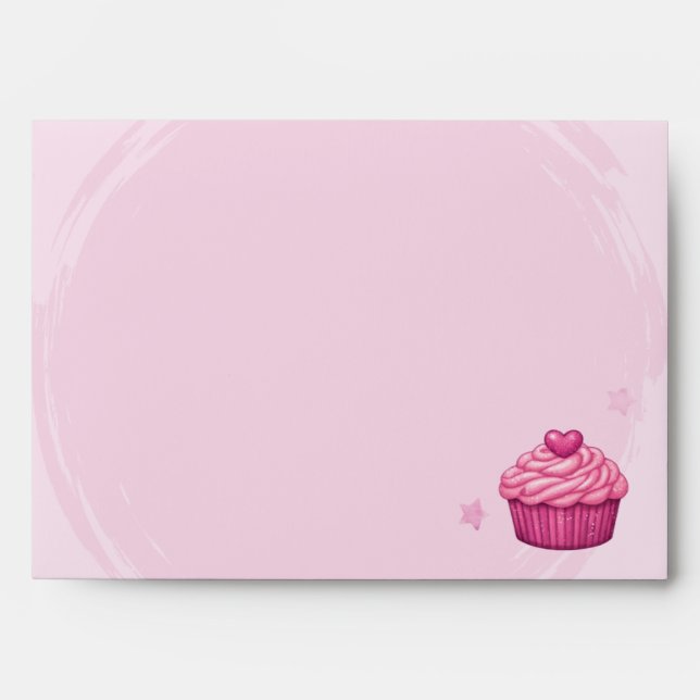 Pink Cupcake Celebration Envelope (Front)