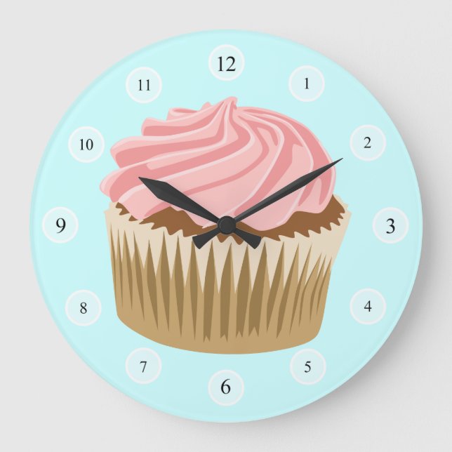 Pink Cupcake Clock (Front)