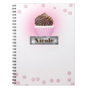 Pink Cupcake Confetti Bakery Personalised Journal