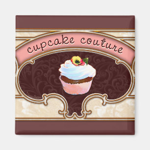 Pink Cupcake Couture Sign Logo Banner Magnet