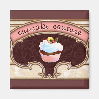 Pink Cupcake Couture Sign Logo Banner Magnet