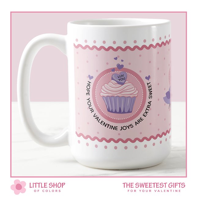 Pink Cupcake Customisable Valentine's Day Coffee Mug (Creator Uploaded)
