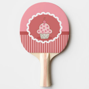 Pink Cupcake Design Ping Pong Paddle