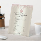 Pink Cupcake Glitter Drips Gold Menu Price List