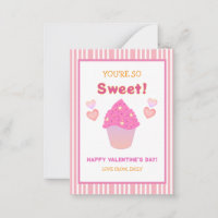 Pink Cupcake Heart You're So Sweet Valentine's Day