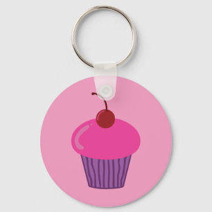 Pink Cupcake Key Ring