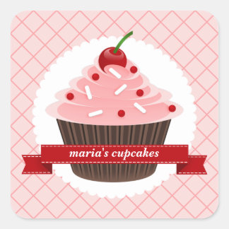 Pink Cupcake Kitchen Labels