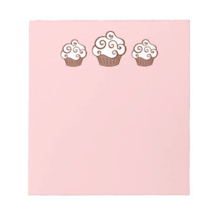 Pink Cupcake Kitchen Notepad Notes Gift