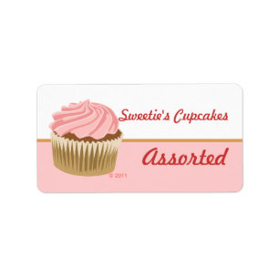 Pink Cupcake Labels