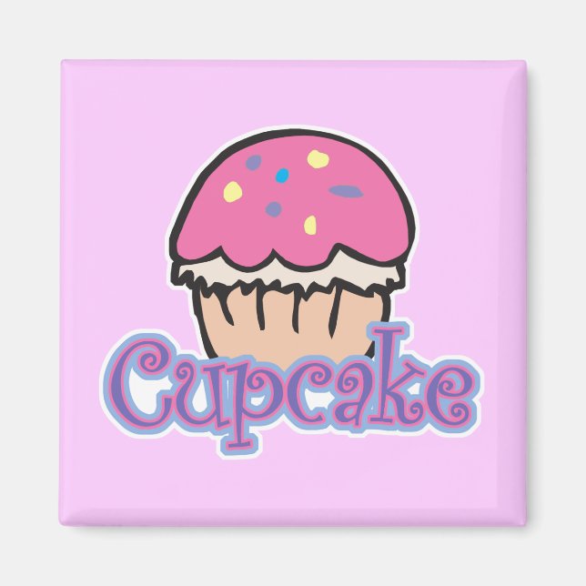Pink Cupcake Magnet (Front)