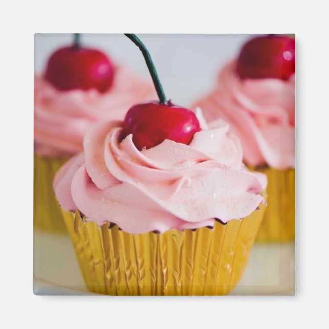 Pink Cupcake Magnet (Front)