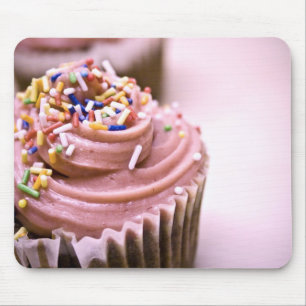 Pink cupcake mousepad