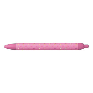 Pink Cupcake Pattern Black Ink Pen