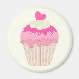 Pink Cupcake Playing Magnet