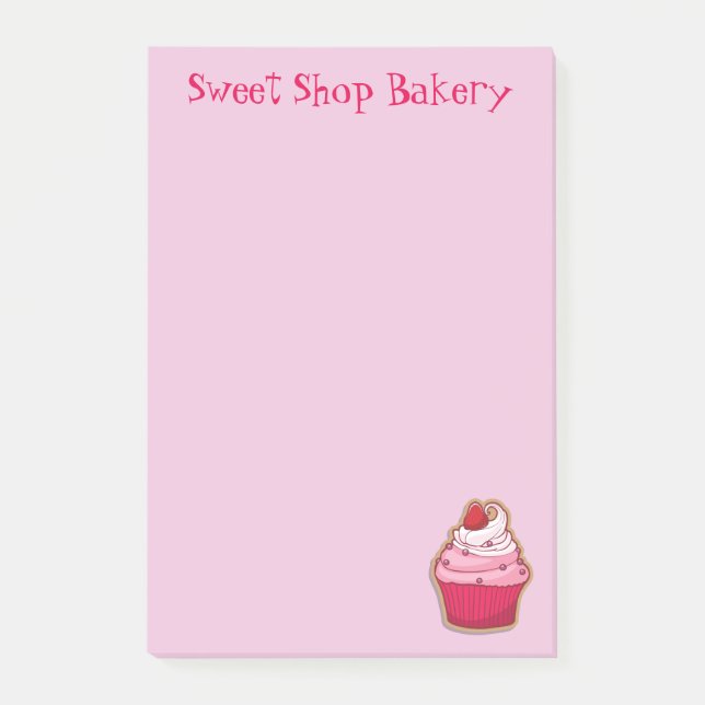 Pink Cupcake Post-it® Notes (Front)
