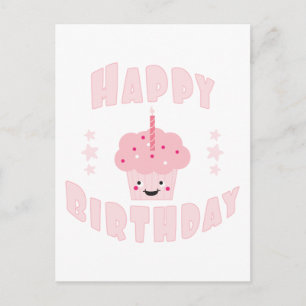 Pink Cupcake Postcard
