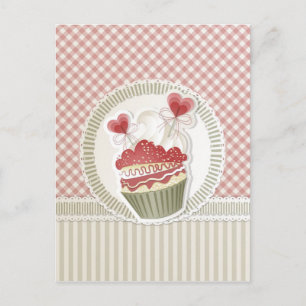 Pink Cupcake Postcard
