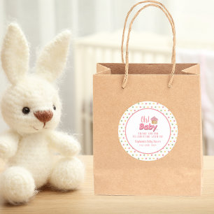 Pink Cupcake Sprinkles Thank You Classic Round Sticker