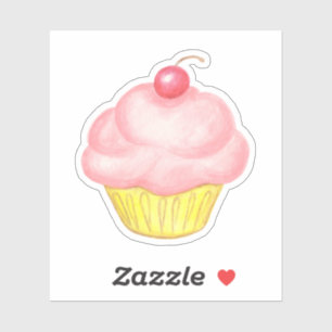 Pink Cupcake Sticker