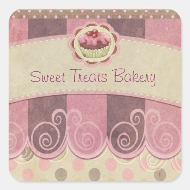 Pink Cupcake Sticker (Front)