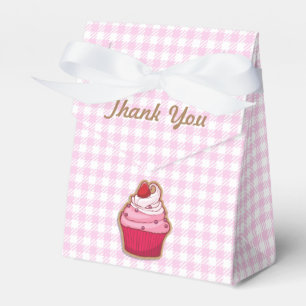 Pink Cupcake Tent Favour Box