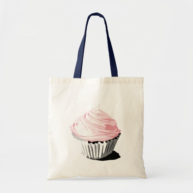 Pink cupcake tote bag (Front)