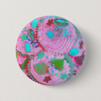 Pink Cupcakes button badge