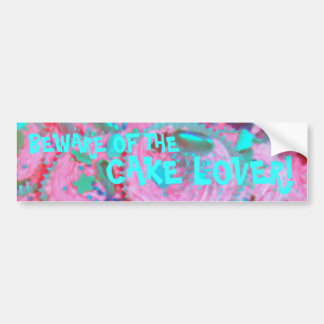Pink Cupcakes 'cake lover' bumper sticker