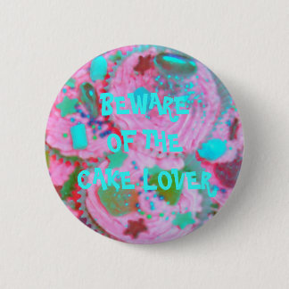 Pink Cupcakes 'cake lover' button badge